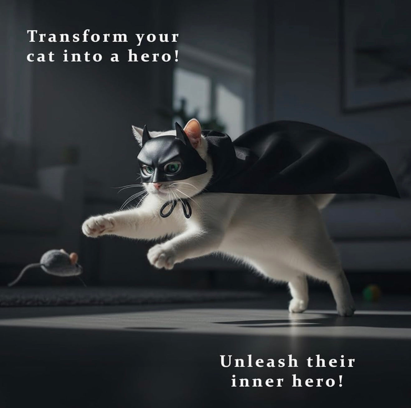 Batman Costume For Cats (Adjustable)