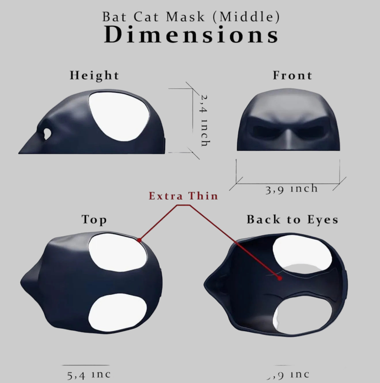 Batman Costume For Cats (Adjustable)
