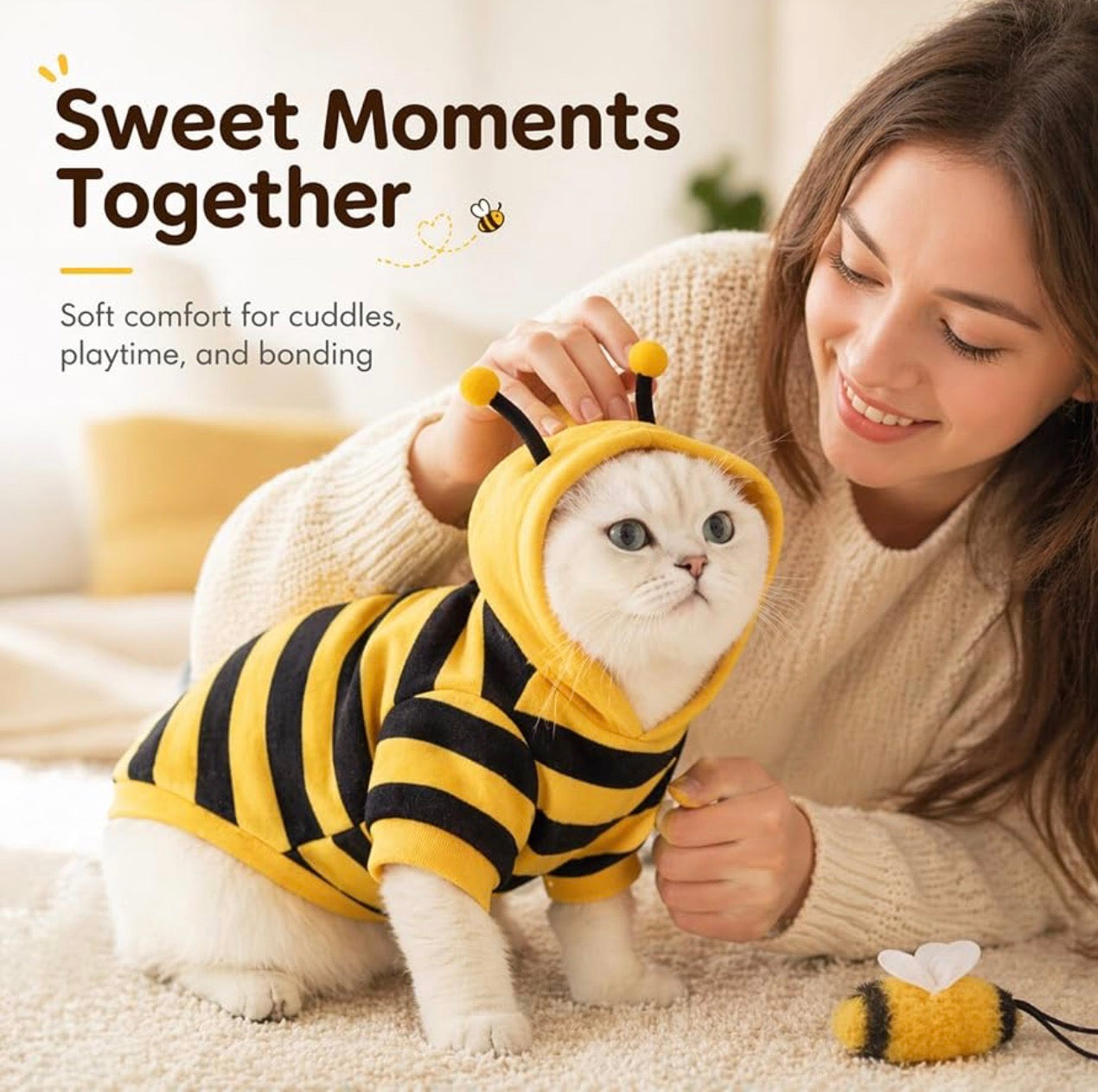 Bee Costume For Cats + Small Dogs